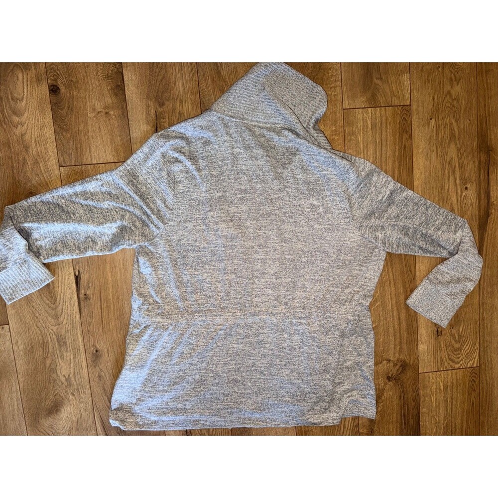 Chico’s Travelers Heather Gray Open Front Long Cardigan Size 3 XL EUC
